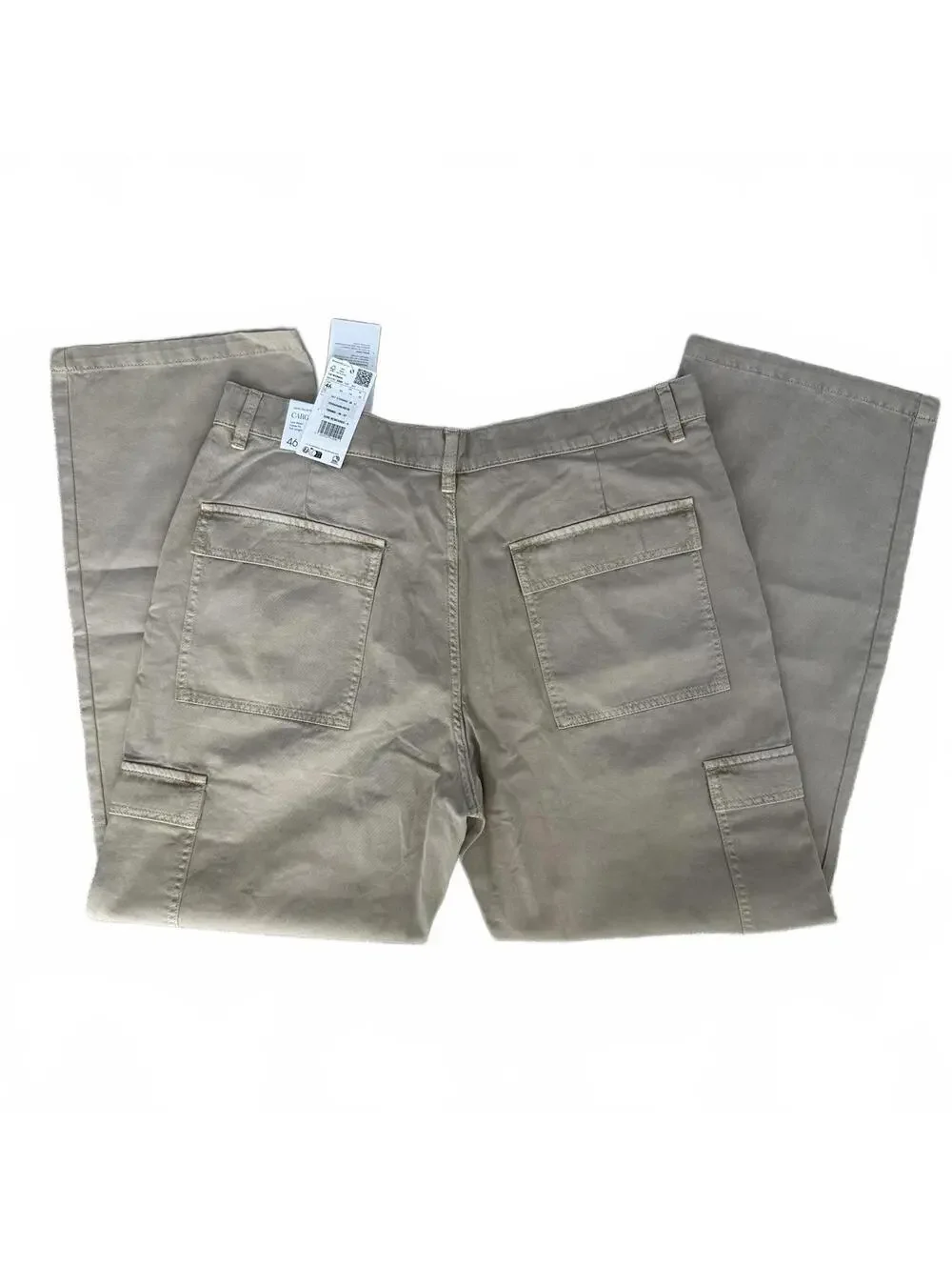 Mango Pocket Cargo Jeans NWT Sand Size 14 (EUR 46)